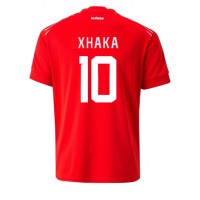Camiseta Suiza Granit Xhaka #10 Primera Equipación Replica Mundial 2022 mangas cortas